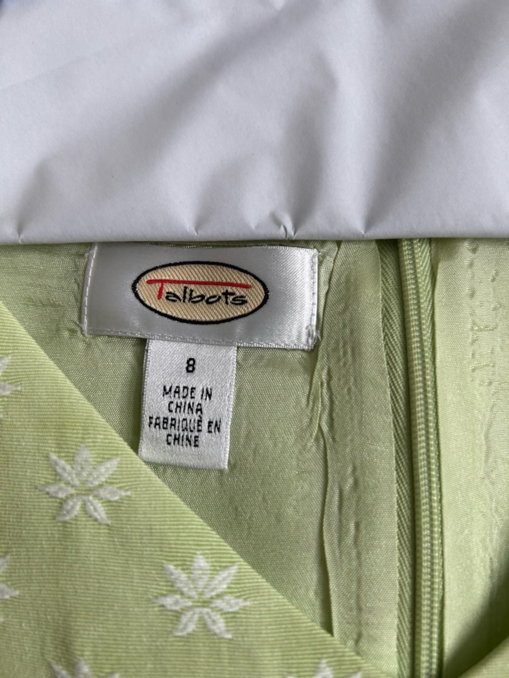 Talbots Light Green Floral Sleeveless Sheath Dress - Picture 5 of 5